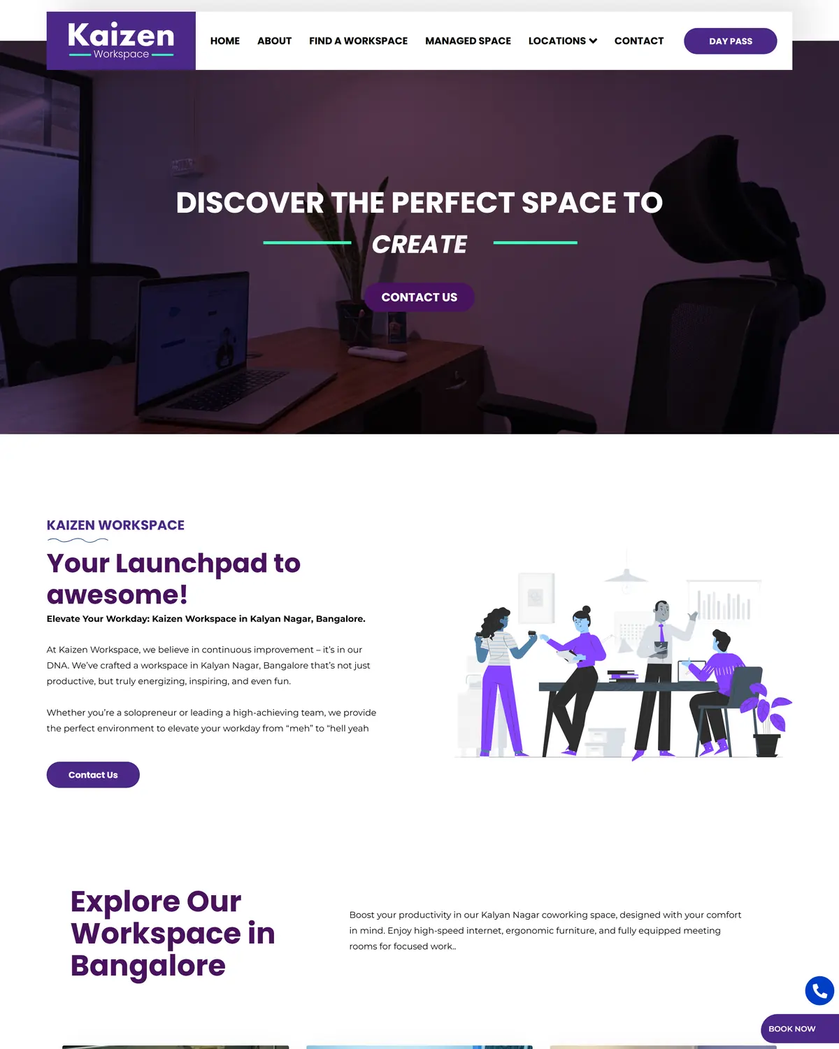 Homepage of Kaizen Workspace